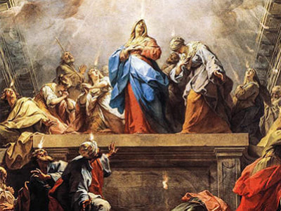 Pentecost, the descent of the celestial fire